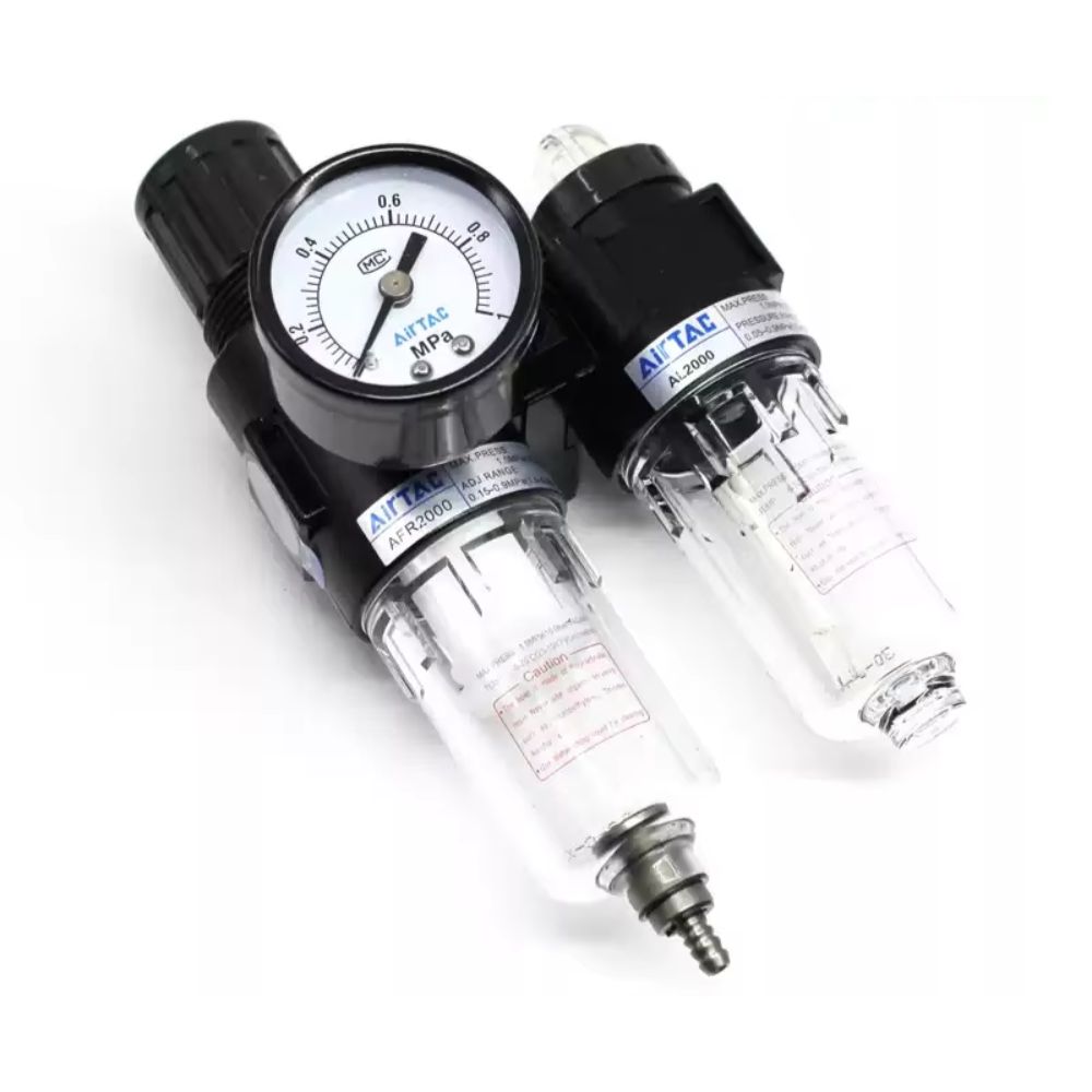 Регулировка давления фильтра разъединения Масл-воды фильтра регулятора давления процессора источника воздуха АйрТАК пневматическая АФК1500 АФК 2000